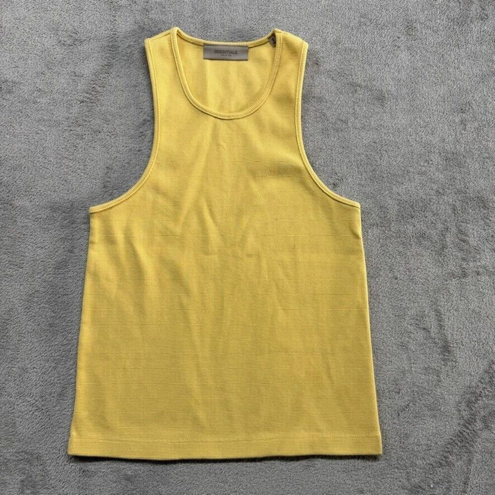 Essentials Tank Top Womens Yellow Small‎ Sleeveless
